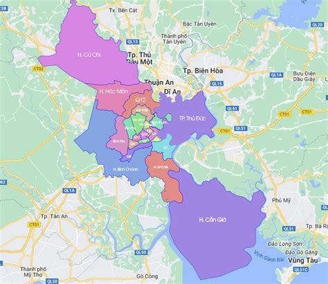 ho chi minh district map|HCMC District Map 2021 .